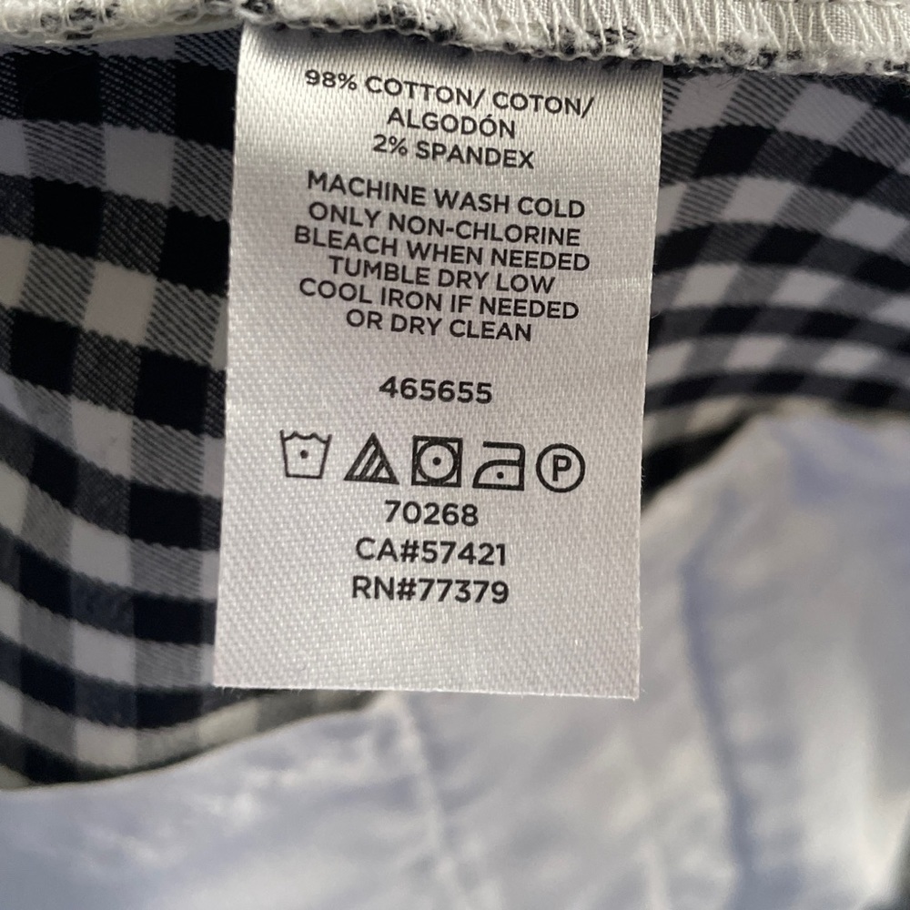 Ann Taylor The Gingham Crop Pant Black and White - Picture 9 of 9